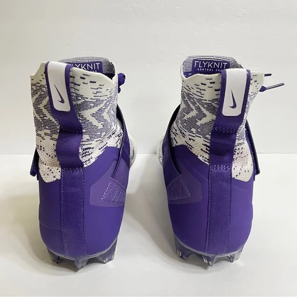 Nike Alpha Menace Elite 2 Football Cleats Size 12 White Purple BV2077-100